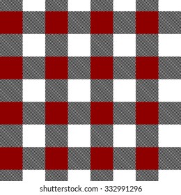 Classical red, black and white checkered seamless retro pattern. Backgrounds & textures shop.