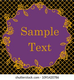 Classical rose round lace decorating ruler | Background race | Vintage design
