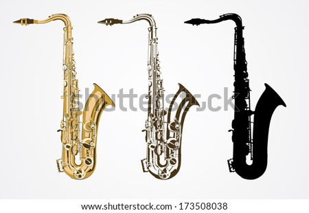 Classical saxophone vector 