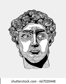 Classical Sculpture. Vector illustration hand drawn