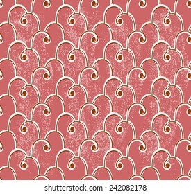 Classical seamless pattern over grungy background