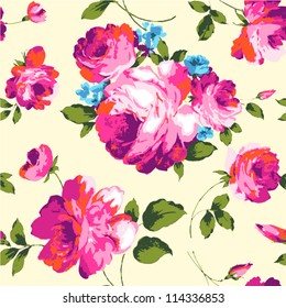 classical seamless rose pattern