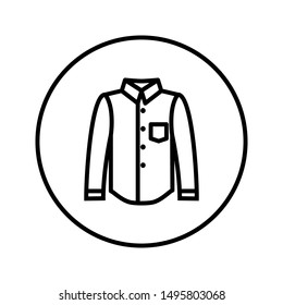 Classical shirt. Universal icon for web and mobile application. Vector illustration on a white background. Editable Thin line.