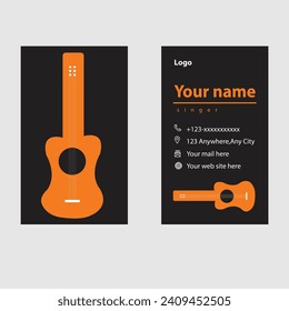 classical singer busniess card template .gutter business card