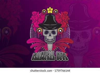 The Classical Soul, Art of illustration classical skull for esport logo