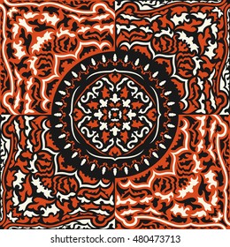 classical switching orange white and black colors pattern