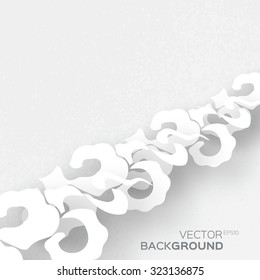 Classical Traditional Chinese paper clouds shapes. Cloudy season concept design background. Vector illustration eps10.