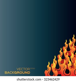 Classical Traditional Chinese paper flame shapes, fiery concept design background. Vector illustration eps10.