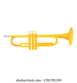 Classical trumpet image. Wind musical instrument - Vector