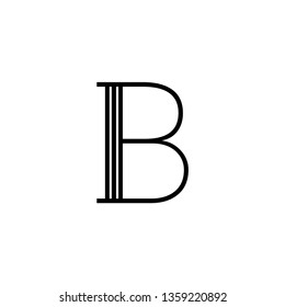 Classical Vector Logo Letter B. B Letter Design Vector