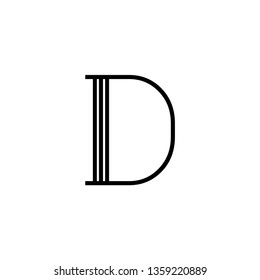 Classical Vector Logo Letter D. D Letter Design Vector