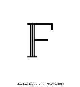 Classical Vector Logo Letter F. F Letter Design Vector