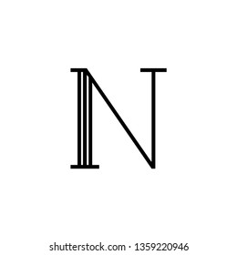 Classical Vector Logo Letter N. N Letter Design Vector