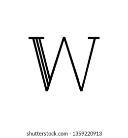 Classical Vector Logo Letter W. W Letter Design Vector