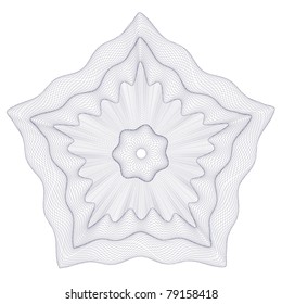 Classical vector pattern that is used in currency, tickets, diplomas, certificates etc.