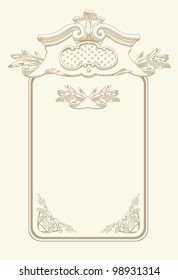 classical vintage old frame design