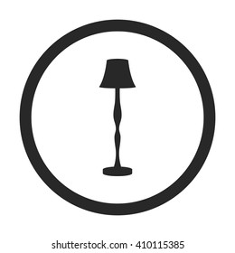 Classical vintage outdoors flowerpot sign simple icon on  background