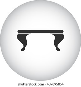Classical vintage table sign simple icon on  background