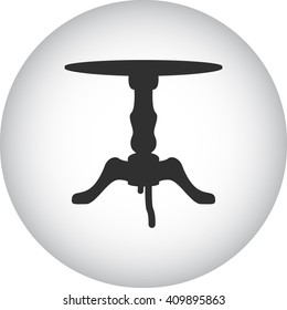 Classical vintage table sign simple icon on  background
