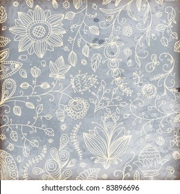 Classical wall-paper with a flower pattern