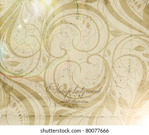 Classical wallpaper with a flower pattern. eps 10.