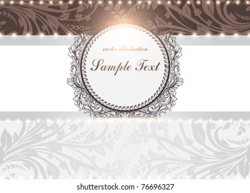 Classical wall-paper with a flower pattern for retro design. Eps 10 vector