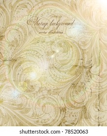 Classical wall-paper with a flower seamless pattern. eps 10