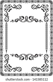 Classicall nice frame isolated on white