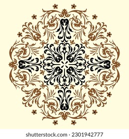 Classice floral and leaf pattern in vector