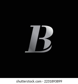 classics letter B and L with metal color, vector