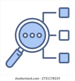 Classification Blue Icon Vector Illustration