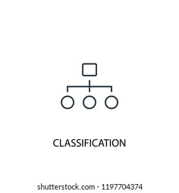 Classification Concept Line Icon. Simple Element Illustration. Classification Concept Outline Symbol Design. Can Be Used For Web And Mobile UI/UX