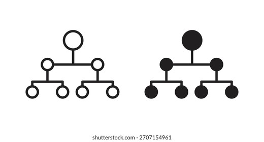 ícone de classificação em um design de vetor de traçado preto e versão plana e sólida no plano de fundo branco