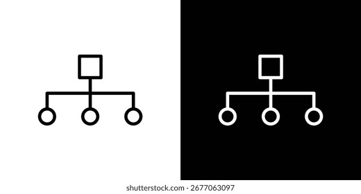 ícone de classificação Gráfico de vetor em preto-e-branco