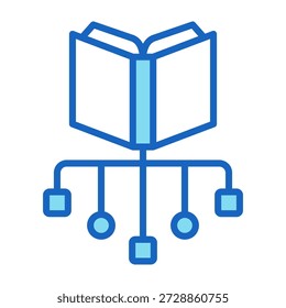 Classification Icon Blue Color Style Vector Illustration