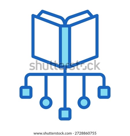 Classification Icon Blue Color Style Vector Illustration
