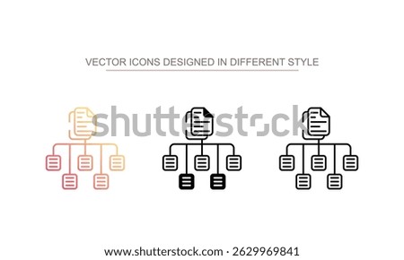 Classification icon design with white background stock illustration