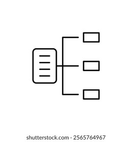 classification icon line art vector