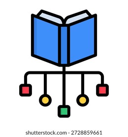 Ícone de classificação Cor linear Estilo Ilustração do vetor