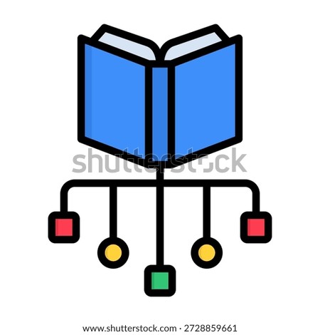 Classification Icon Lineal Color Style Vector Illustration