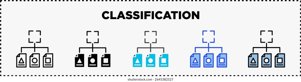Glifo de Linha do Pacote de Ícones de Classificação