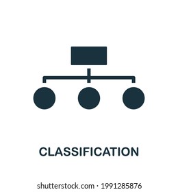 Classification Icon. Simple Creative Element. Filled Monochrome Classification Icon For Templates, Infographics And Banners