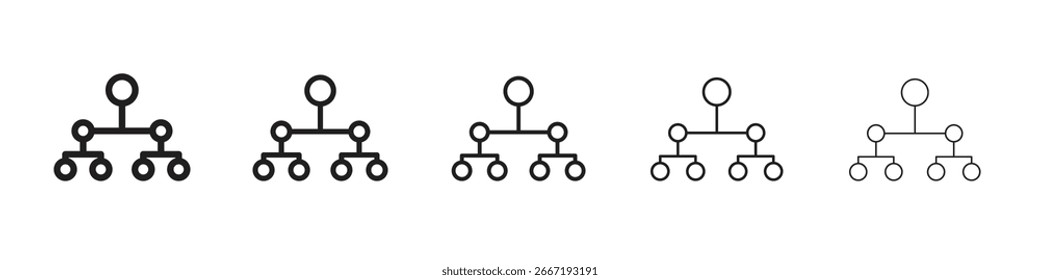 ícone de classificação pacote simples editável de séries de traçado. eps10