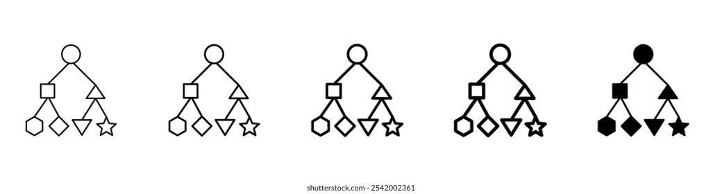 ícone de classificação Simples ilustração de estrutura de tópicos