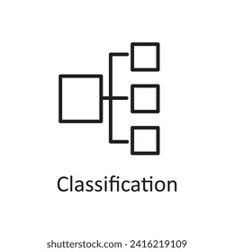 Classification icon. Classification icon for templates, flat liner illustration on white background..eps