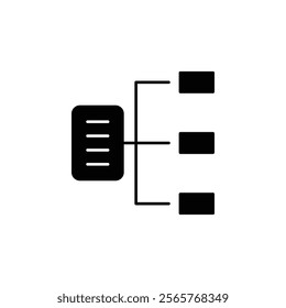 classification icon Vector flat thin line illustration