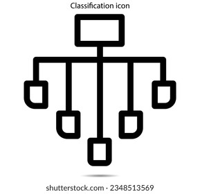 Classification icon vector illustration graphic on background