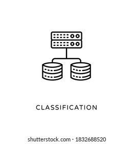 Classification icon in vector. Logotype