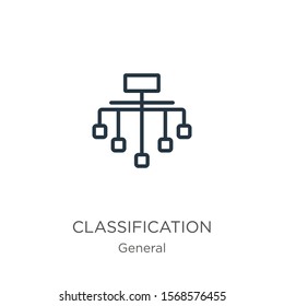 Classification icon vector. Trendy flat classification icon from general collection isolated on white background. Vector illustration can be used for web and mobile graphic design, logo, eps10