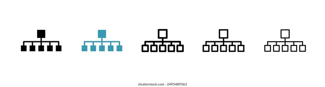 Classification line icon vector set.